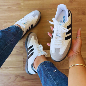 ADIDAS SAMBA BRANCO/PRETO (LINHA PREMIUM)